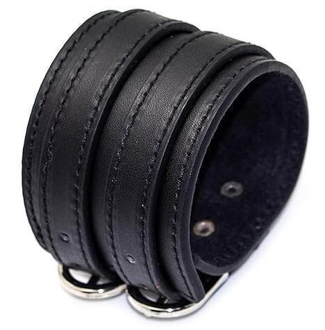 DUSKFANG STRAP BLACK - Genuine Braided Leather Bracelet Set for Men & Boys (8 inch) - THE MEN THING
