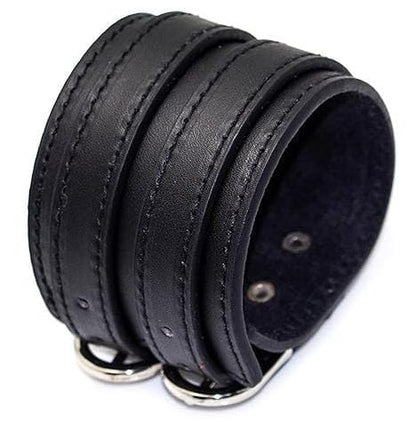 DUSKFANG STRAP BLACK - Genuine Braided Leather Bracelet Set for Men & Boys (8 inch) - THE MEN THING