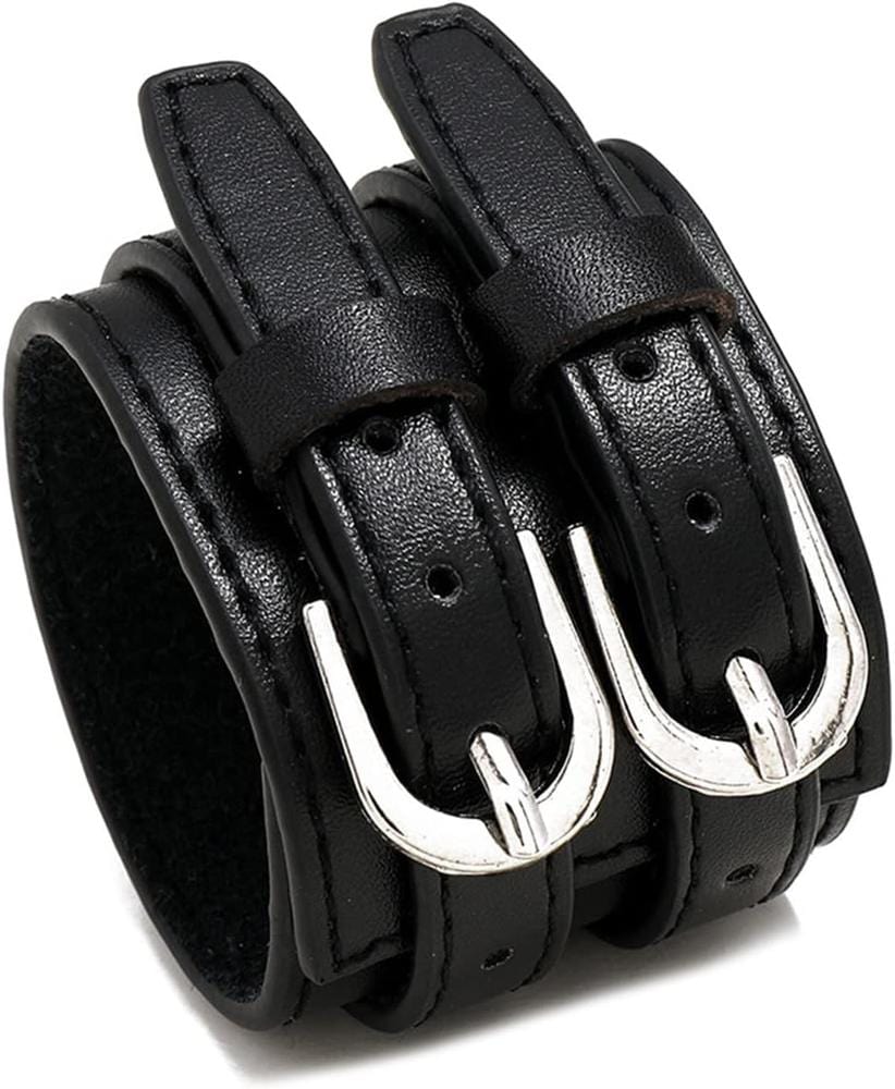DUSKFANG STRAP BLACK - Genuine Braided Leather Bracelet Set for Men & Boys (8 inch) - THE MEN THING