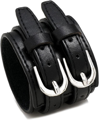 DUSKFANG STRAP BLACK - Genuine Braided Leather Bracelet Set for Men & Boys (8 inch) - THE MEN THING