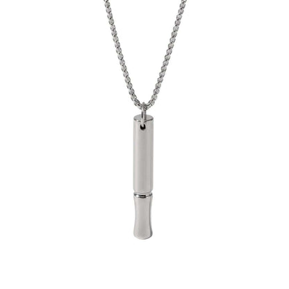 ECHO BAR - Titanium Steel Pendant with 24inch Round Box Chain for Men & Boys - THE MEN THING