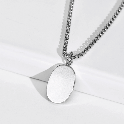 ECLIPSE BLACK - Pure Titanium Steel Pendant with 24inch Round Box Chain for Men & Boys - THE MEN THING