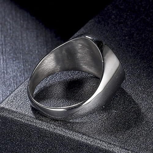 ECLIPTIX COMPASS RING - Pure Stainless Steel Men’s Steel-Plated Ring – Statement Luxury Jewelry (Size : 16-22-27) - THE MEN THING