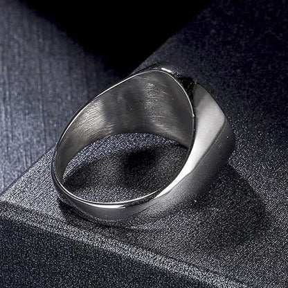 ECLIPTIX COMPASS RING - Pure Stainless Steel Men’s Steel-Plated Ring – Statement Luxury Jewelry (Size : 16-22-27) - THE MEN THING