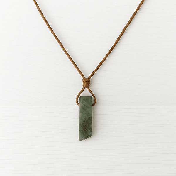 ELARIC LABRADORITE - Natural Crystal Unshaped Pendant with Adjustable Rope Chain for Men and Boys