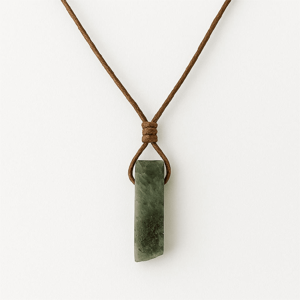 ELARIC LABRADORITE - Natural Crystal Unshaped Pendant with Adjustable Rope Chain for Men and Boys - THE MEN THING