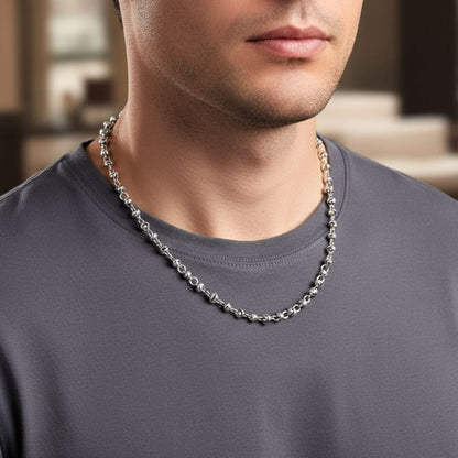 ELARION - 8mm Chain Pure Stainless Steel 23inch for Men & Boys - THE MEN THING