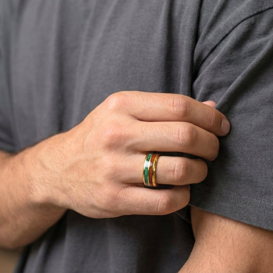 ELDEN RING - Pure Stainless Steel Men’s Gold-Plated Ring - (Size : 14) - THE MEN THING