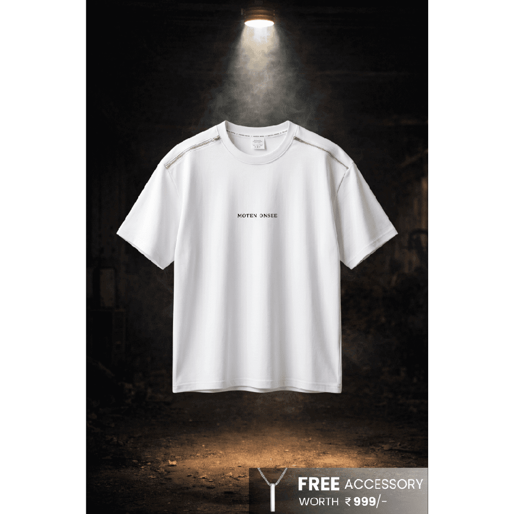ELVORIX CORE Oversized T-Shirt - White — T-Shirt for Men | THE MEN THING