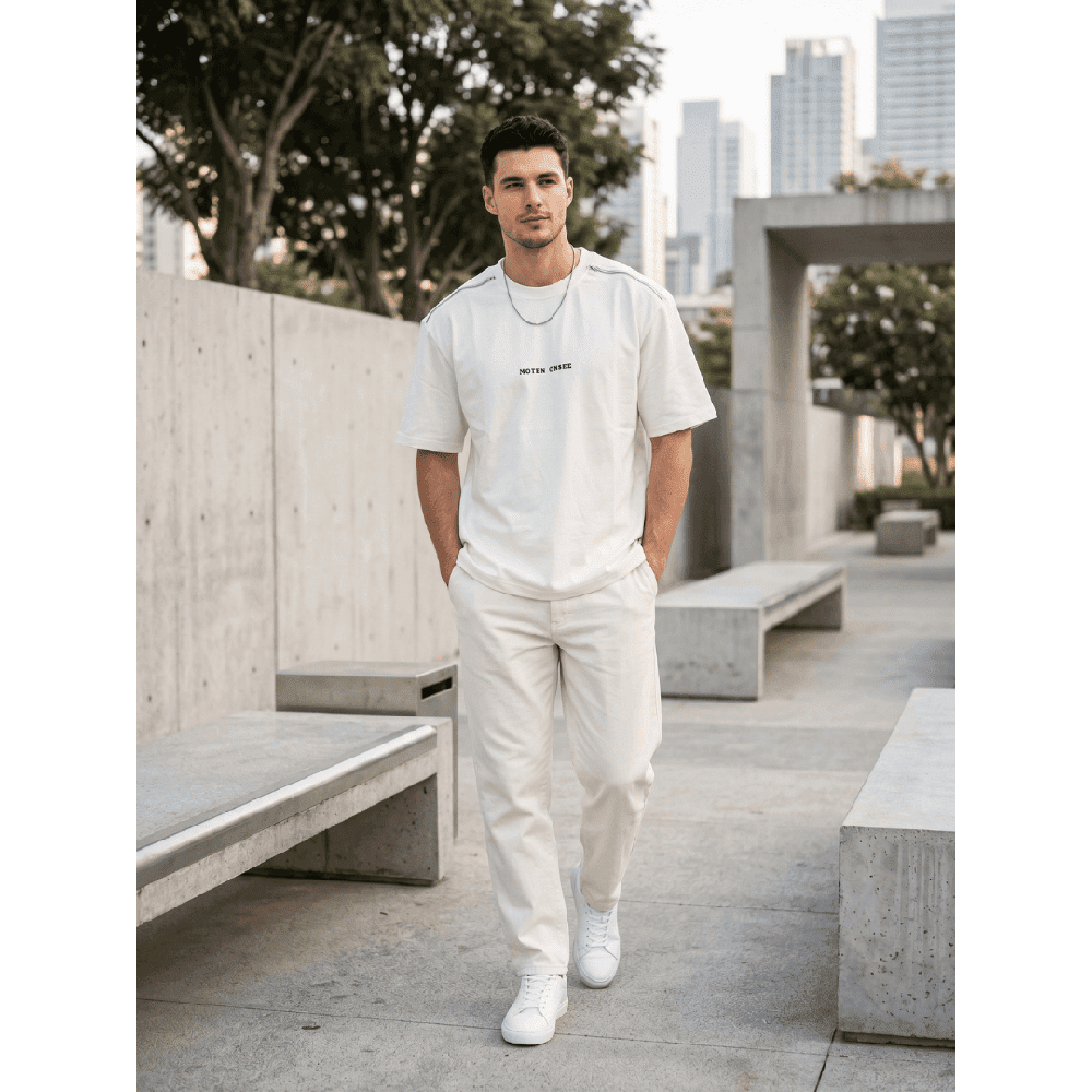 ELVORIX CORE Oversized T-Shirt - White — T-Shirt for Men | THE MEN THING