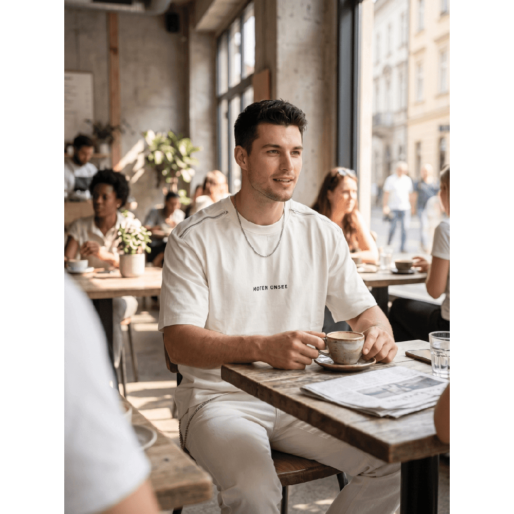 ELVORIX CORE Oversized T-Shirt - White — T-Shirt for Men | THE MEN THING