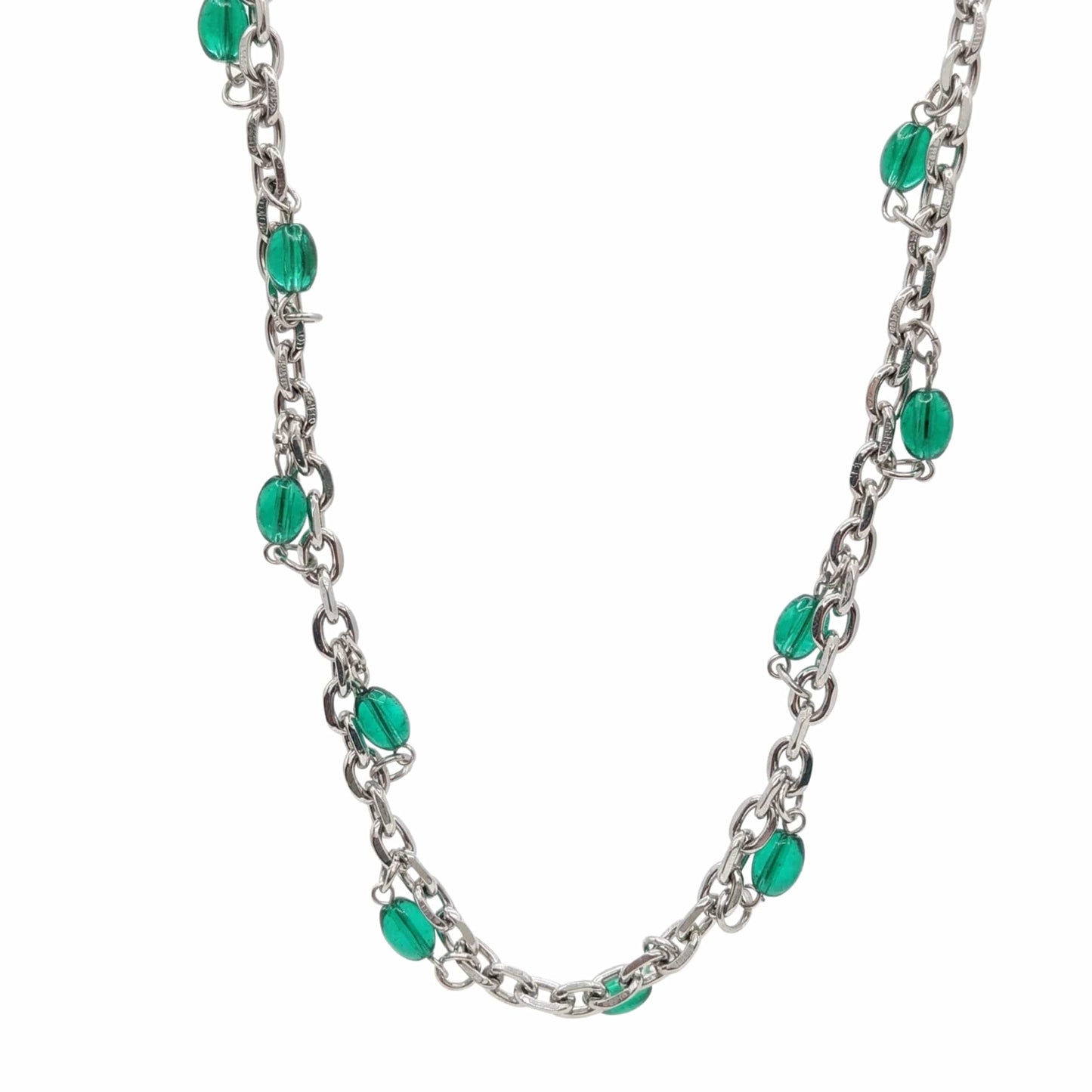 EMERALD BEAD - Titanium Steel Pendant with 20 to 22inch Adjustable Chain for Men & Boys - THE MEN THING