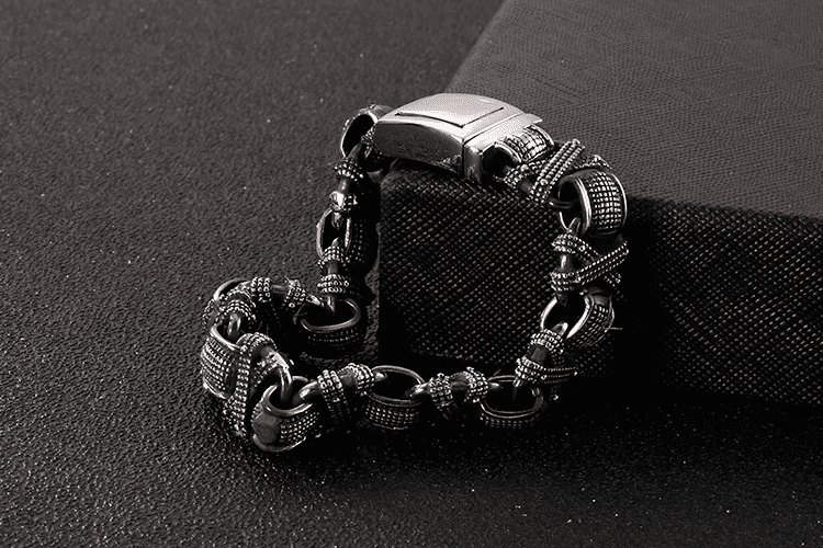 ENIGMA - 15mm Pure Titanium Steel Bracelet for Men & Boy (8inch) - THE MEN THING