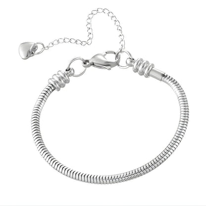 ETERNA HEART - 3mm Pure Stainless Steel Adjustable Bracelet for Men & Boys - THE MEN THING