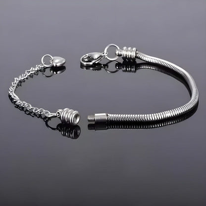 ETERNA HEART - 3mm Pure Stainless Steel Adjustable Bracelet for Men & Boys - THE MEN THING