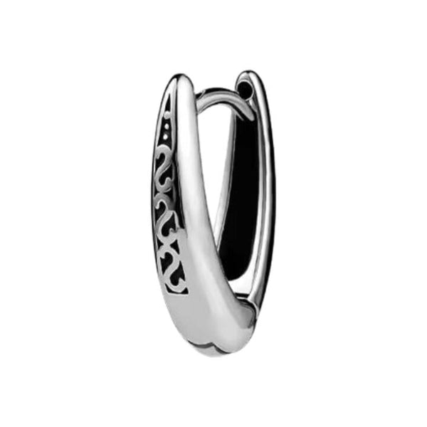 EVOSTUDS SILVER - Titanium Steel Hoop Earrings for Men & Boys (2 Pcs)