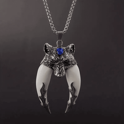 FENRIR WHITE - Pure Titanium Steel Pendant with 24inch Round Box Chain for Men & Boys - THE MEN THING