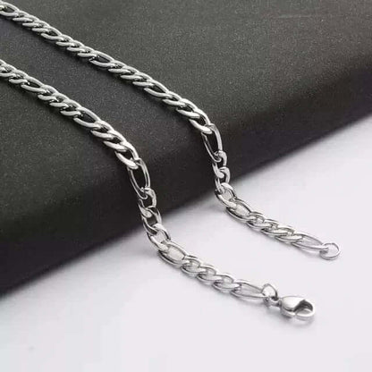 FIGARO ITALIAN STYLE CHAIN - 7.2mm Pure Stainless Steel - 24inch for Men & Boys - THE MEN THING
