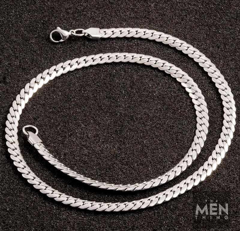 FLAT SNAKE CHAIN - 6.2mm Chain Pure Stainless Steel 24inch for Men & Boys - THE MEN THING