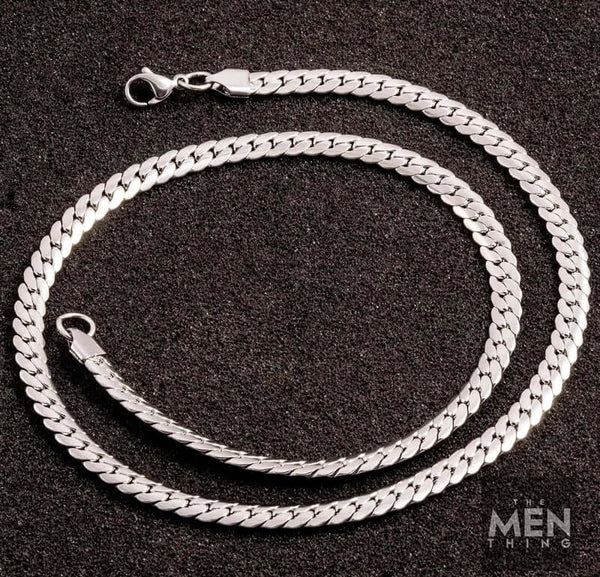 FLAT SNAKE CHAIN - 6.2mm Chain Pure Stainless Steel 24inch for Men & Boys