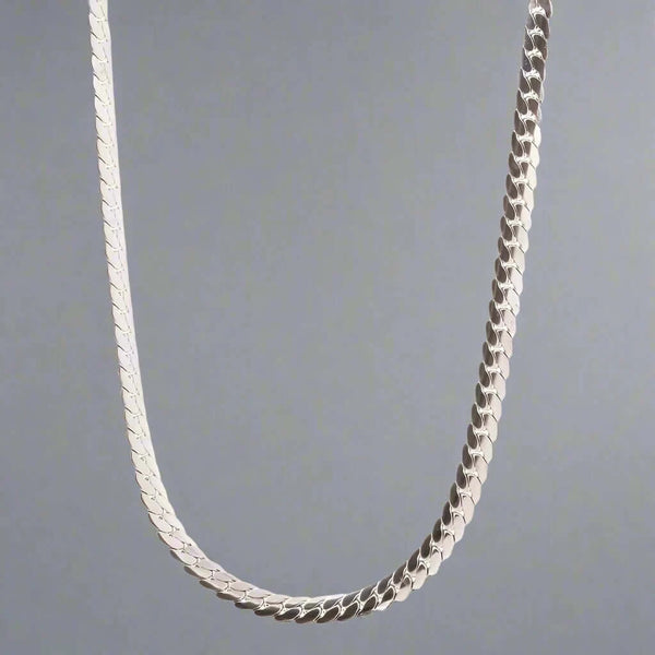 FLAT SNAKE CHAIN - 6.2mm Chain Pure Stainless Steel 24inch for Men & Boys