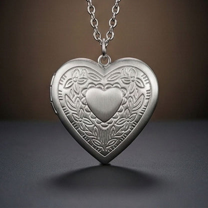 FOREVER HEART - Steel - Pure Titanium Steel Bar Pendant with 24inch Cuban Chain for Men & Boys - THE MEN THING
