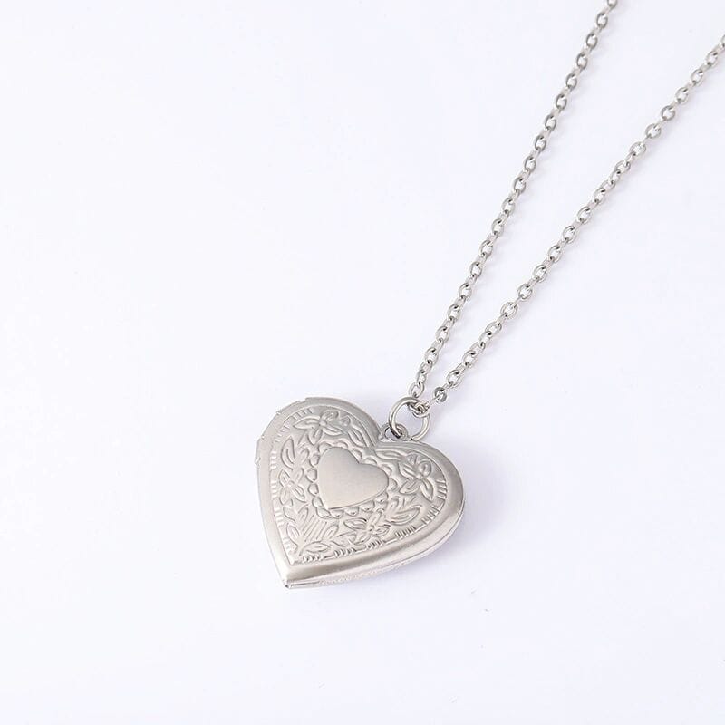 FOREVER HEART - Steel - Pure Titanium Steel Bar Pendant with 24inch Cuban Chain for Men & Boys - THE MEN THING