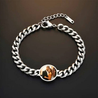 FOREVER MEMORY – Pure Titanium Steel 7–10 Inch Adjustable Bracelet for Men & Boys | Steel & Golden - THE MEN THING