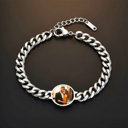 FOREVER MEMORY – Pure Titanium Steel 7–10 Inch Adjustable Bracelet for Men & Boys | Steel & Golden - THE MEN THING