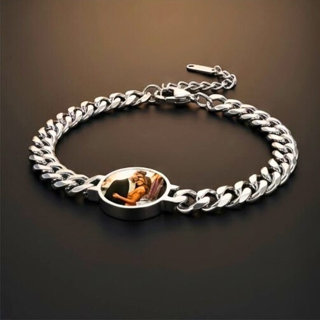 FOREVER MEMORY – Pure Titanium Steel 7–10 Inch Adjustable Bracelet for Men & Boys | Steel & Golden - THE MEN THING