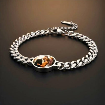 FOREVER MEMORY – Pure Titanium Steel 7–10 Inch Adjustable Bracelet for Men & Boys | Steel & Golden - THE MEN THING