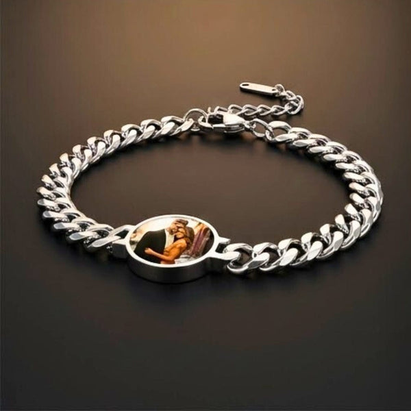 FOREVER MEMORY – Pure Titanium Steel 7–10 Inch Adjustable Bracelet for Men & Boys | Steel & Golden