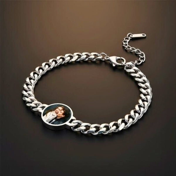 FOREVER MEMORY – Pure Titanium Steel 7–10 Inch Adjustable Bracelet for Men & Boys | Steel & Golden