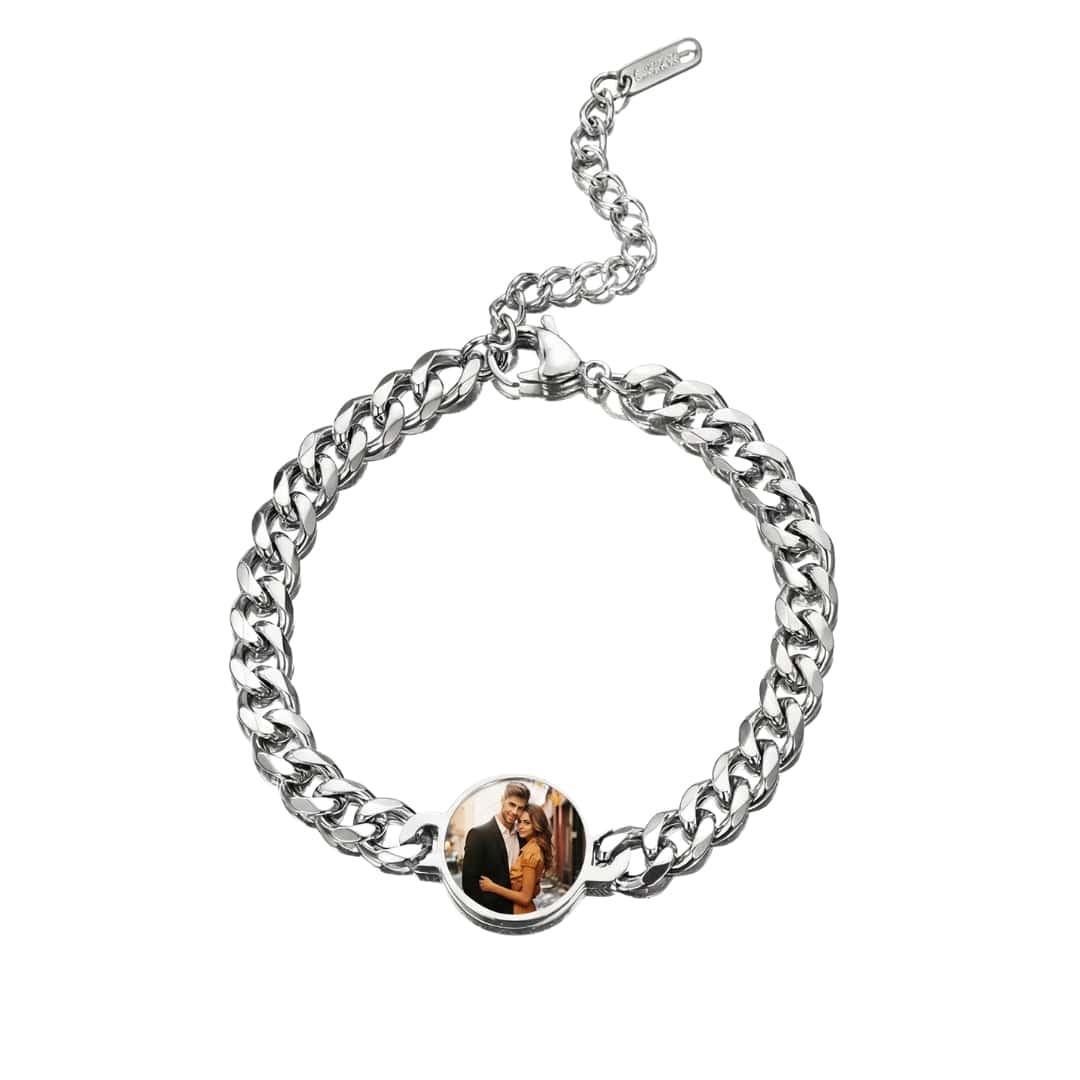 FOREVER MEMORY – Pure Titanium Steel 7–10 Inch Adjustable Bracelet for Men & Boys | Steel & Golden - THE MEN THING