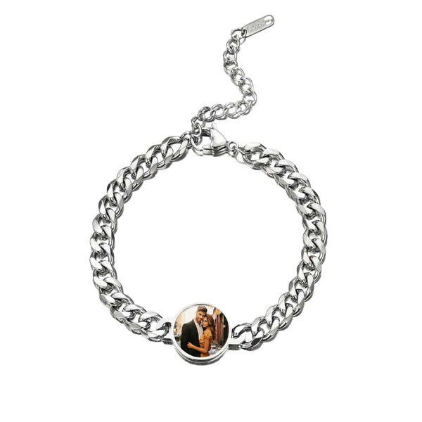 FOREVER MEMORY – Pure Titanium Steel 7–10 Inch Adjustable Bracelet for Men & Boys | Steel & Golden