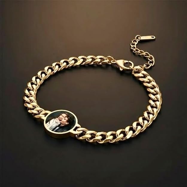 FOREVER MEMORY – Pure Titanium Steel 7–10 Inch Adjustable Bracelet for Men & Boys | Steel & Golden - THE MEN THING