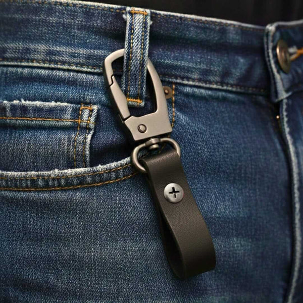 FORGECLIP BLACK - Stainless Steel Keychain for Men & Boy