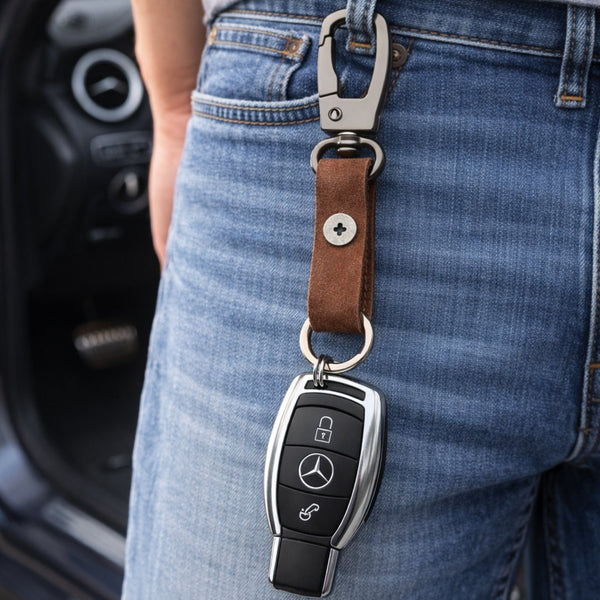 FORGECLIP DARK BROWN - Stainless Steel Keychain for Men & Boy