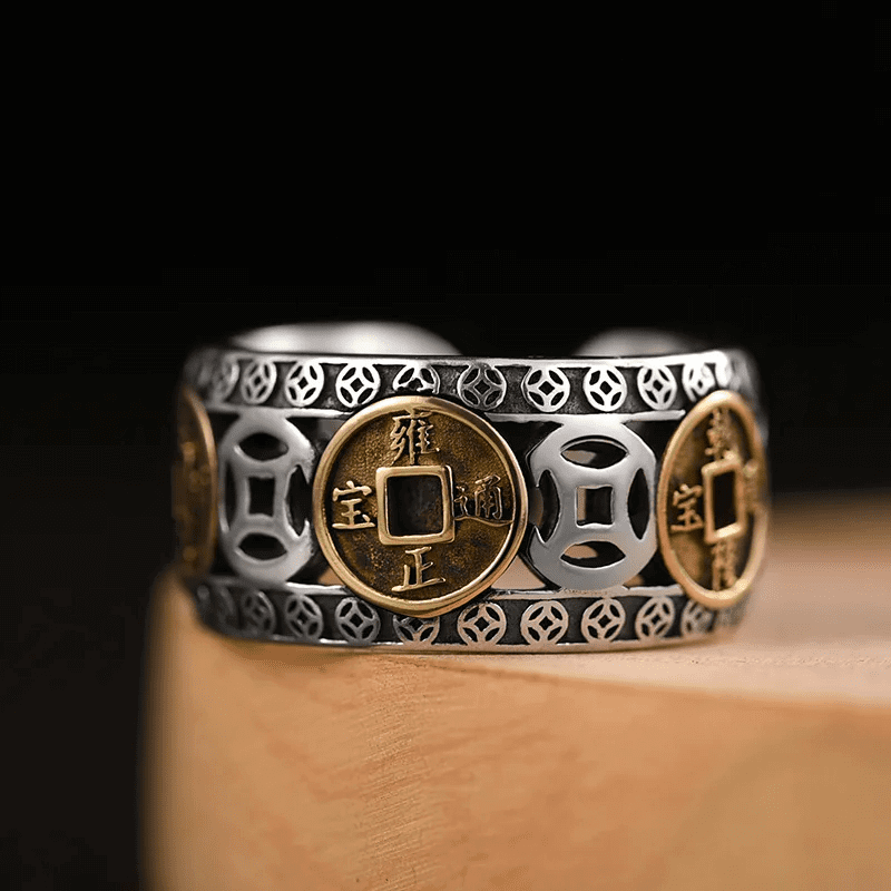 FOUR EMPERORS COINS - Adjustable Alloy Ring for Men & Boys — Rings for Men | THE MEN THING