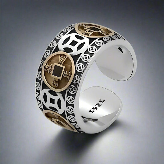 FOUR EMPERORS COINS - Adjustable Alloy Ring for Men & Boys - THE MEN THING