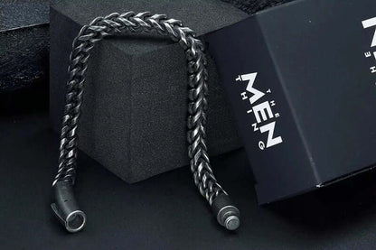 FRANCO SINGEL LINK -  6mm Pure Stainless Steel Bracelet, 8 inch American trending Biker Punk Style for Men & Boys - THE MEN THING