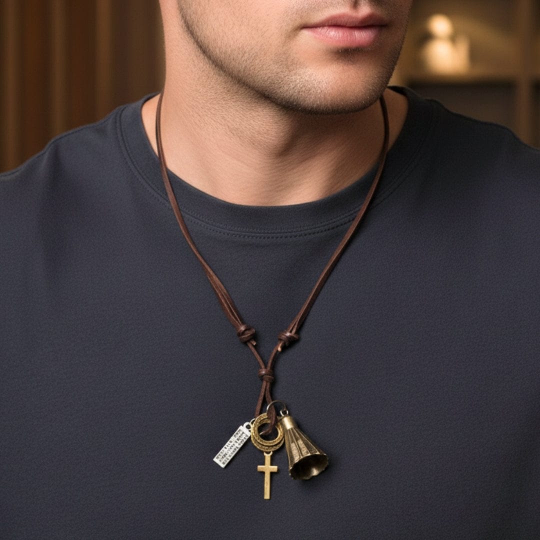 FREEDOM SHUTTLE  – 1.5-Inch Pure Stainless Steel Pendant with  Adjustable Leather Rope for Men & Boys - THE MEN THING