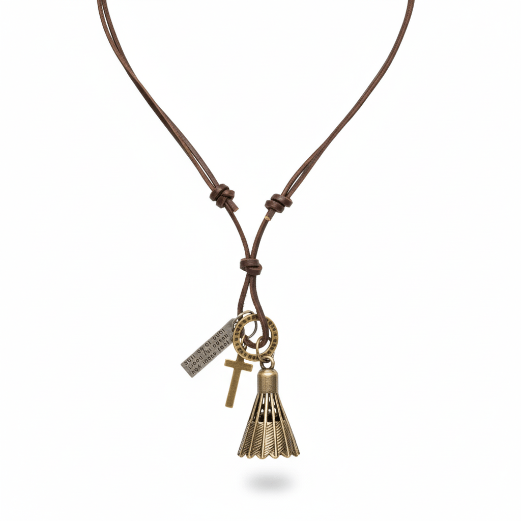 FREEDOM SHUTTLE  – 1.5-Inch Pure Stainless Steel Pendant with  Adjustable Leather Rope for Men & Boys - THE MEN THING
