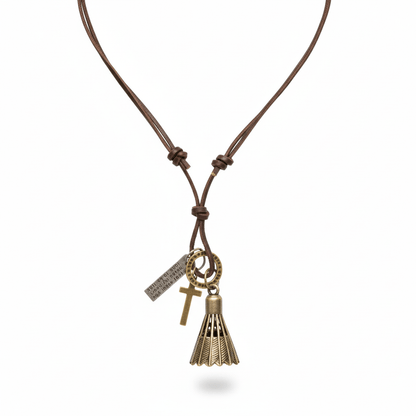 FREEDOM SHUTTLE  – 1.5-Inch Pure Stainless Steel Pendant with  Adjustable Leather Rope for Men & Boys - THE MEN THING