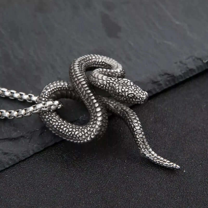 FURIOUS INFINITY SNAKE  - Alloy Pendant with Pure Stainless Steel  24inch Round Box Chain, European trending Style for Men & Boy - THE MEN THING
