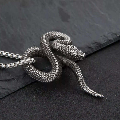 FURIOUS INFINITY SNAKE  - Alloy Pendant with Pure Stainless Steel  24inch Round Box Chain, European trending Style for Men & Boy - THE MEN THING