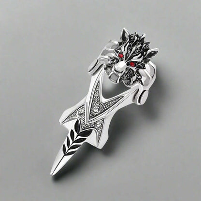FURIOUS-REDEYE - Gothic Wolf Knuckle Joint Full Finger Ring for Men & Boys - THE MEN THING