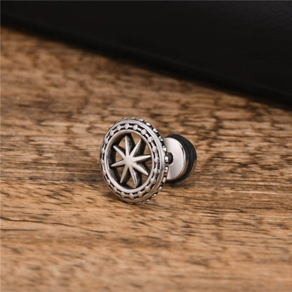 GALAXOR - 6mm Pure Titanium Steel Hoop Earrings for Men & Boys (2pcs) - THE MEN THING