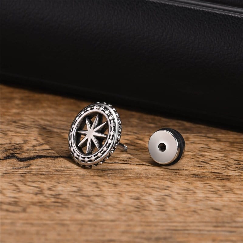 GALAXOR - 6mm Pure Titanium Steel Hoop Earrings for Men & Boys (2pcs) - THE MEN THING
