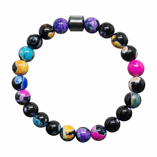 GALAXY AURA - 10mm Beads Bracelet with Natural Stone - Adjustable Bracelet - THE MEN THING